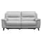 Armen Living Lizette Contemporary Sofa in Dark Brown Wood Finish and Dove Gray Genuine Leather LCLZ3DV - alternate 1